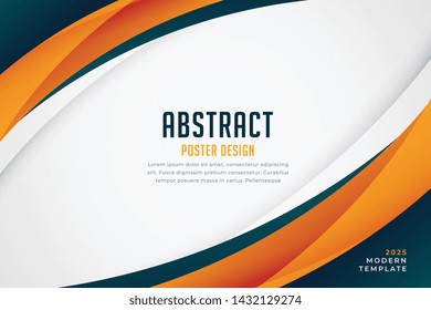 elegant wave presentation abstract banner design