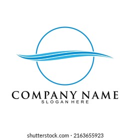 Elegant wave simple vector logo