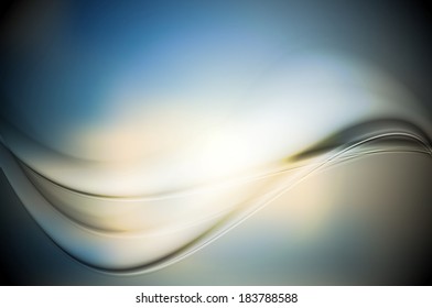 Elegant waves background. Gradient mesh vector background