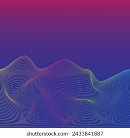 elegant waves background vector colorful illustration