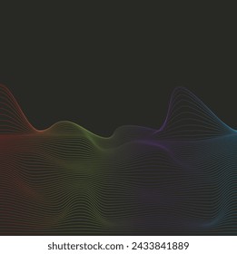 elegante ondas vector de fondo ilustración colorida