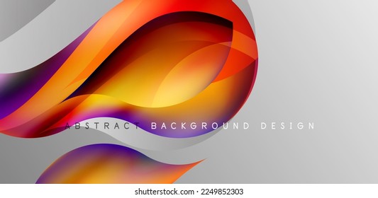 Olas elegantes y fondo abstracto fluido de fluidos. Plantilla para portadas, plantillas, volantes, carteles, folletos, banners