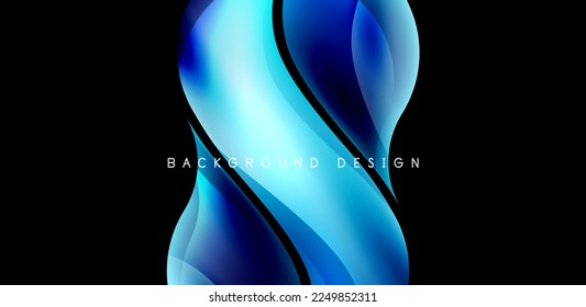 Elegant waves and flowing fluid abstract background. Template for covers, templates, flyers, placards, brochures, banners