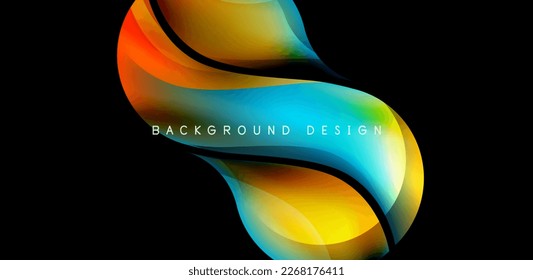 Olas elegantes y fondo abstracto fluido de fluidos. Plantilla para portadas, plantillas, volantes, carteles, folletos, banners
