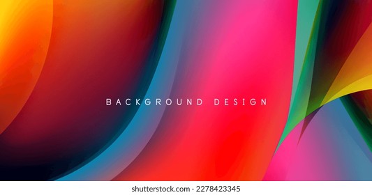 Elegant waves and flowing fluid abstract background. Template for covers, templates, flyers, placards, brochures, banners