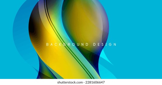 Elegant waves and flowing fluid abstract background. Template for covers, templates, flyers, placards, brochures, banners