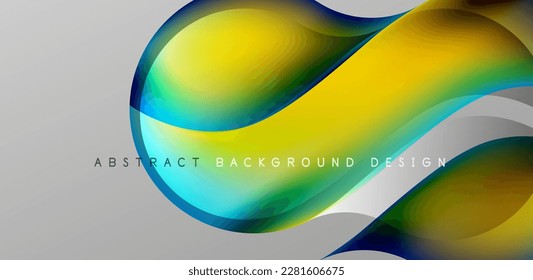 Elegant waves and flowing fluid abstract background. Template for covers, templates, flyers, placards, brochures, banners