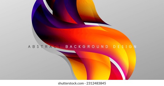 Elegant waves and flowing fluid abstract background. Template for covers, templates, flyers, placards, brochures, banners