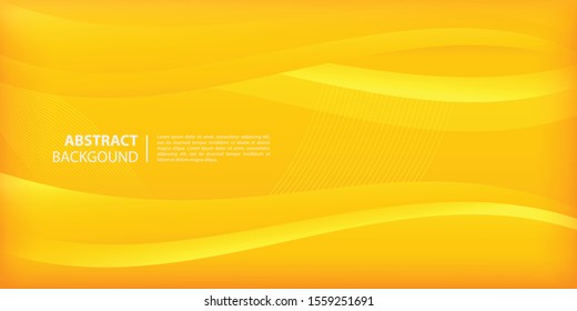 elegant waves and lines wallpaper in yellow gradient background