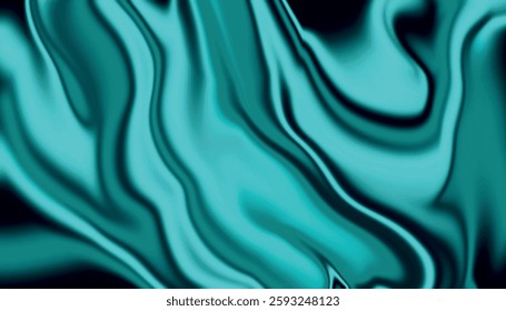 Elegant wavy background. Abstract fluid art featuring deep blue background.