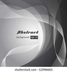 Elegant Wavy Background - Vector illustration. Beautiful background for your design