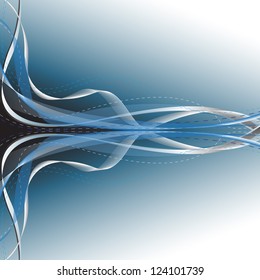Elegant Wavy Background - Vector illustration. Beautiful background for your design