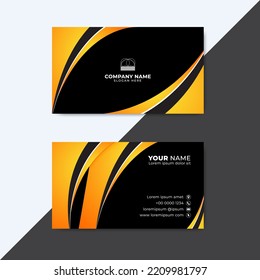 Elegant wavy Business Card Template. Creative Business Card vector