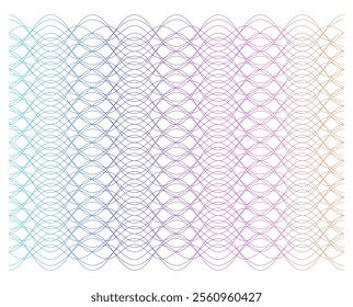 Elegant Wavy Line Pattern Background– Abstract Guilloche Design for Banknotes, Certificates, Diplomas, Security Backgrounds, Invitations, Gift Cards, Luxury Packaging, and Premium Branding