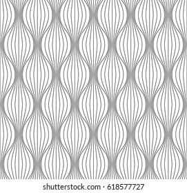 Elegant wavy linear background. Seamless vector pattern