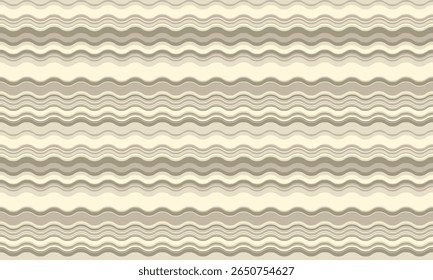 Elegant wavy stripes in calming beige and taupe shades.  Perfect for website backgrounds, textile designs, or stationery. This seamless pattern evokes serenity and sophistication.