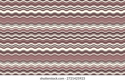 Elegante padrão de listras onduladas em tons de creme e de malva silenciada. Perfeito para design têxtil, fundos de site, ou artigos de papelaria.  Esta textura sem costura evoca uma sensação de calma e sofisticação.