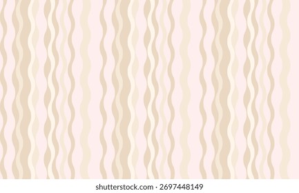 Elegant wavy stripes in soft beige and pink.  Perfect for backgrounds, website design, or textile prints.  This subtle, flowing pattern evokes calm and sophistication.