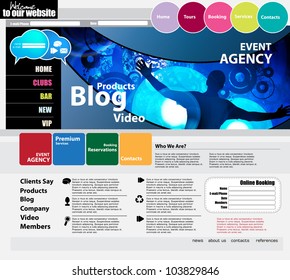 Plantilla de diseño elegante del sitio web
