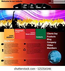 Plantilla de diseño elegante del sitio web