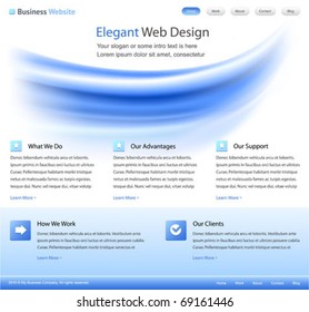 plantilla elegante de diseño de sitios web - vector