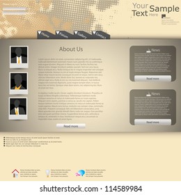 Elegant Web Site or Page Vector Template