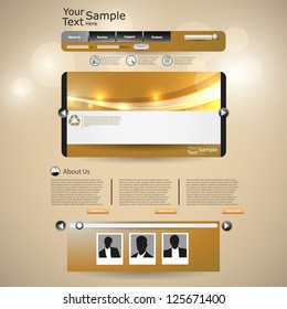 Elegant Website design template, vector.