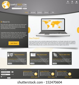 Elegant Website template, Minimalistic colors style 