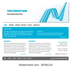 elegant website template, vector illustration