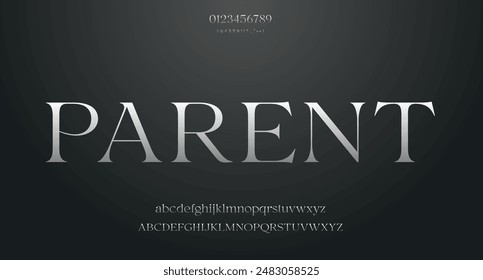 Elegant wedding alphabet letters font and number Typography Luxury classic lettering serif fonts