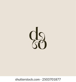 elegant wedding DO luxurious concept dynamic line monogram logo letter