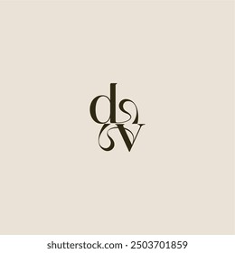 elegant wedding DV luxurious concept dynamic line monogram logo letter