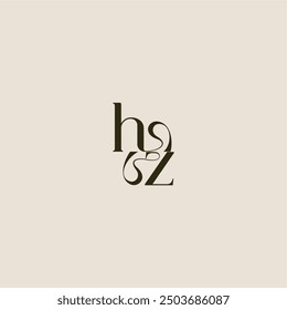 elegant wedding dynamic line monogram logo letter luxurious concept HZ