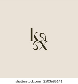 elegant wedding dynamic line monogram logo letter luxurious concept KX