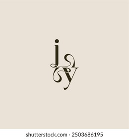 elegant wedding dynamic line monogram logo letter luxurious concept JY