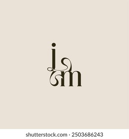 elegant wedding dynamic line monogram logo letter luxurious concept JM