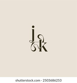 elegant wedding dynamic line monogram logo letter luxurious concept JK