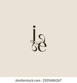 elegant wedding dynamic line monogram logo letter luxurious concept JE