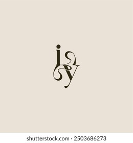 elegant wedding dynamic line monogram logo letter luxurious concept IY