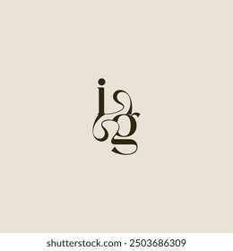 elegant wedding dynamic line monogram logo letter luxurious concept IG