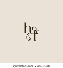 elegant wedding dynamic line monogram logo letter luxurious concept HF