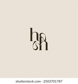 elegant wedding dynamic line monogram logo letter luxurious concept HH