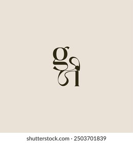 elegant wedding dynamic line monogram logo letter luxurious concept GI
