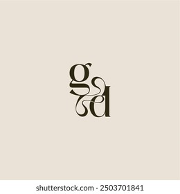 elegant wedding dynamic line monogram logo letter luxurious concept GD