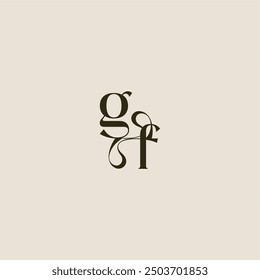 elegant wedding dynamic line monogram logo letter luxurious concept GF