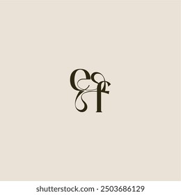 elegant wedding EF luxurious concept dynamic line monogram logo letter