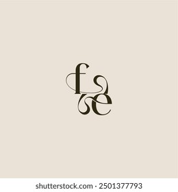 elegant wedding FE luxurious concept dynamic line monogram logo letter