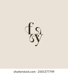 elegant wedding FY luxurious concept dynamic line monogram logo letter