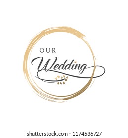 Elegante ilustración de boda.Imagen vectorial.