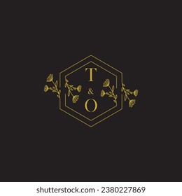 TO elegant wedding initial logo in high quality professional design that will print well across any print media